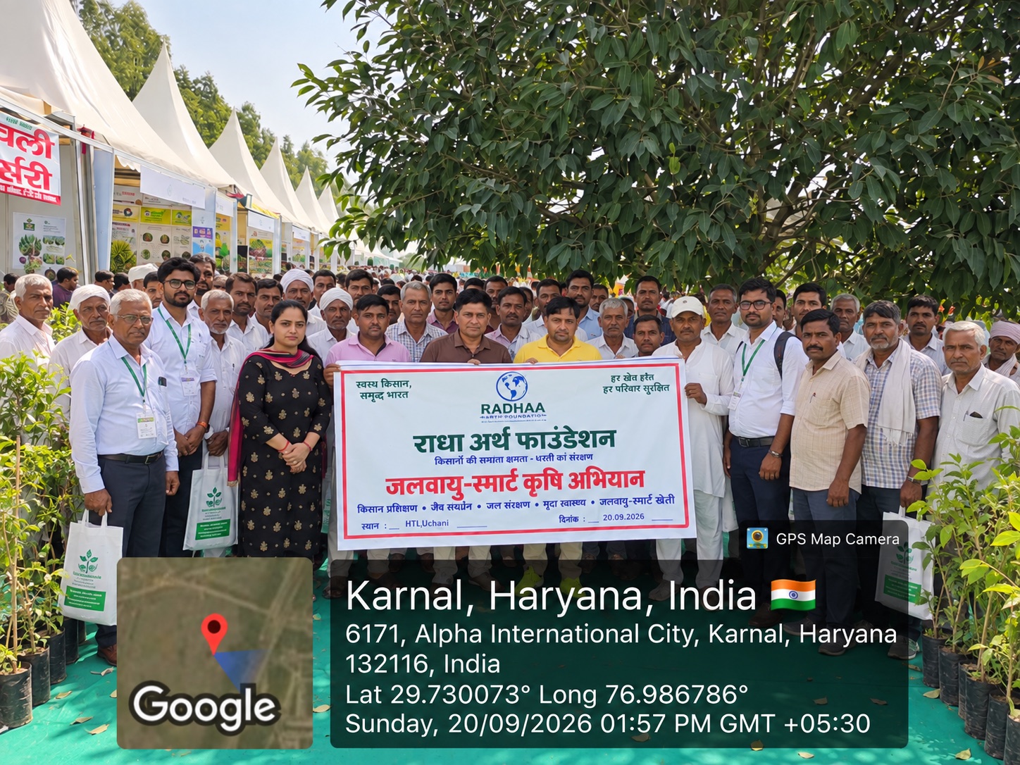 RADHAA climate-smart agriculture campaign group at HTL Uchani in Karnal, Haryana